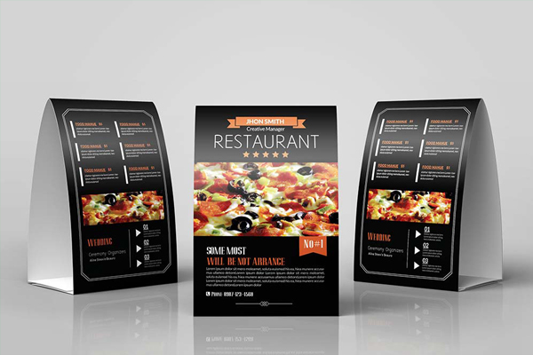 MENU TENT CARD